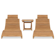 Set Salotto da Giardino 3 pz Pieghevole in Massello di Teak 3059960