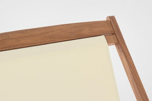 Set 4 Sedie Sdraio Reclinabile Pieghevole 60x106x88 cm in Legno Relax Noemi Ecru’