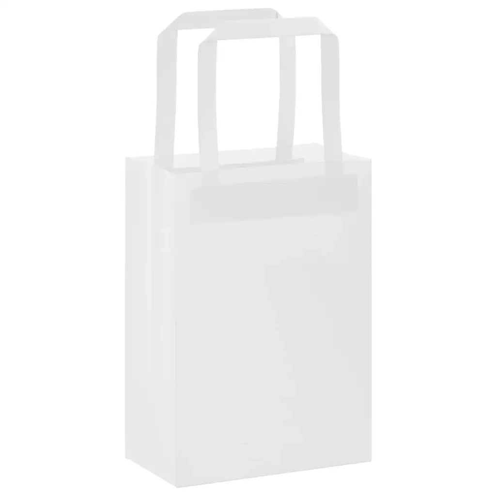 Sacchetti di Carta 50 pz con Manici Bianchi 15x8x21 cm 4101823