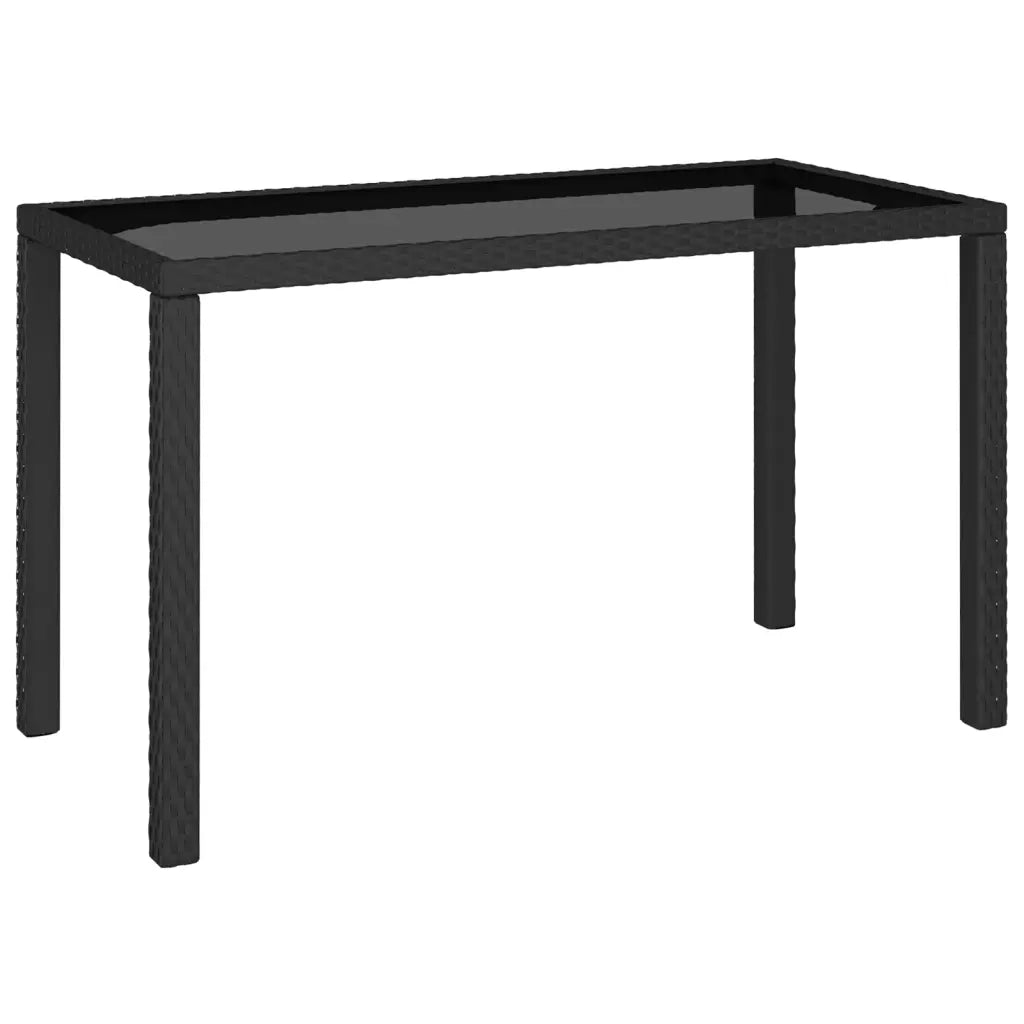 Set da Pranzo per Esterni 6 pz con Cuscini in Polyrattan Nero 43903
