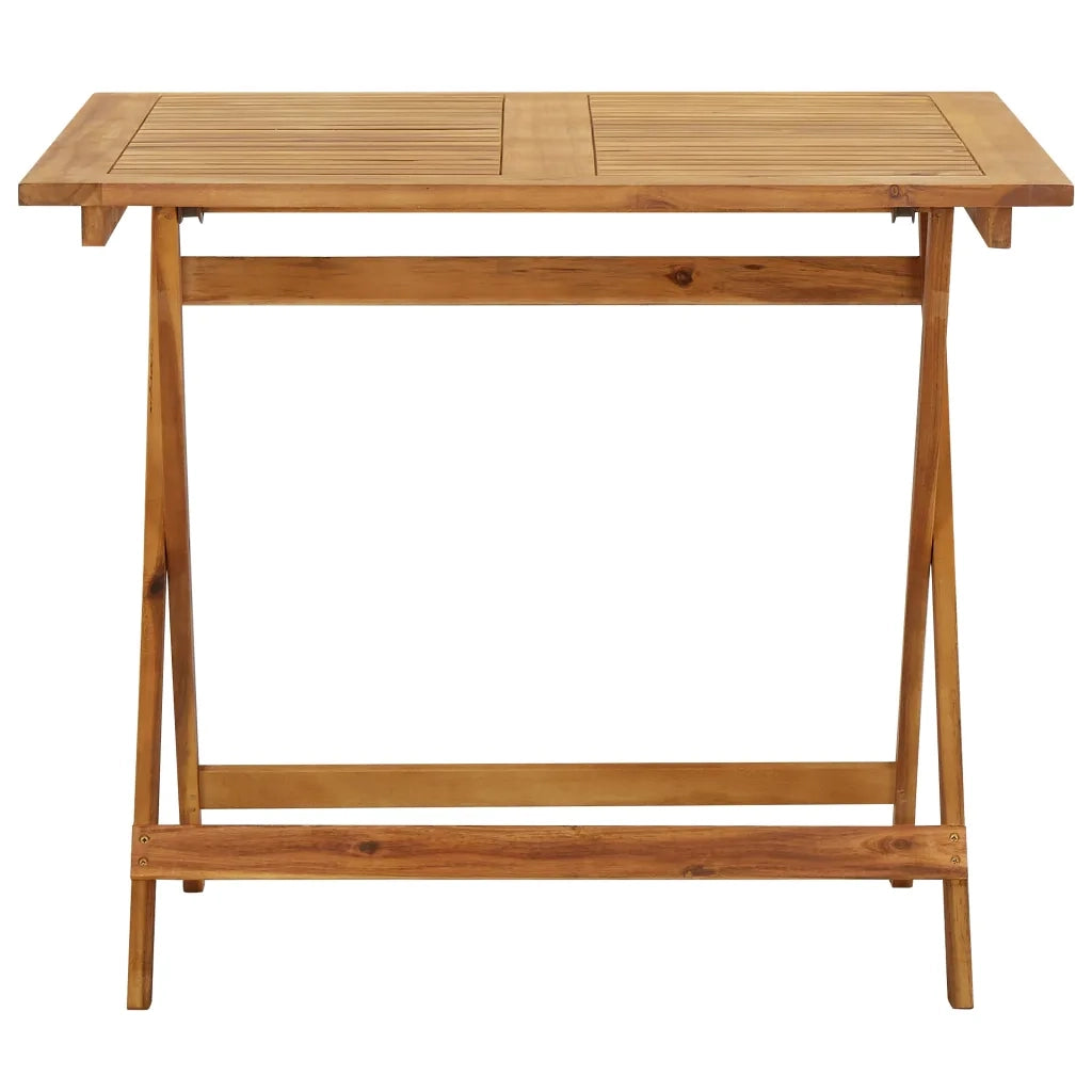 Tavolo da Giardino Pieghevole 90x90x75 cm in Massello d'Acacia cod mxl 34552