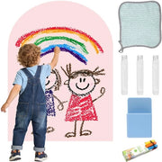 Tavolo Magnetico per Bambini, Grande 80 x 100 cm con Funzione Grafite e Magnetica
