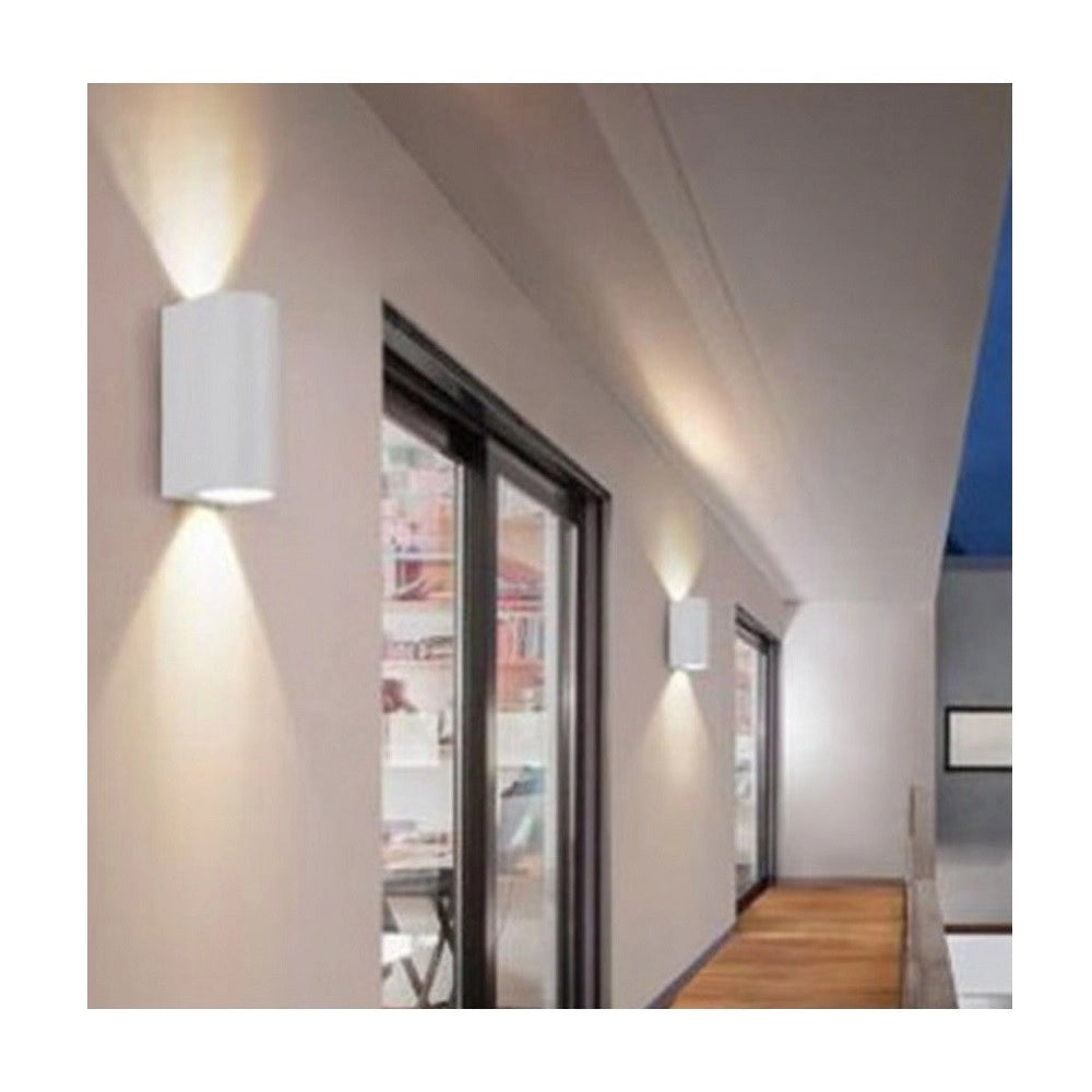 Trade Shop - Applique Da Esterno Cilindro Up&down Lampada Da Parete Giardino 2xgu10 Ip65 Es14 -