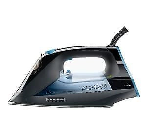Black & Decker BXIR2401E ferro da stiro Ferro a vapore Ceramica 2400 W Nero, Grigio, Arancione