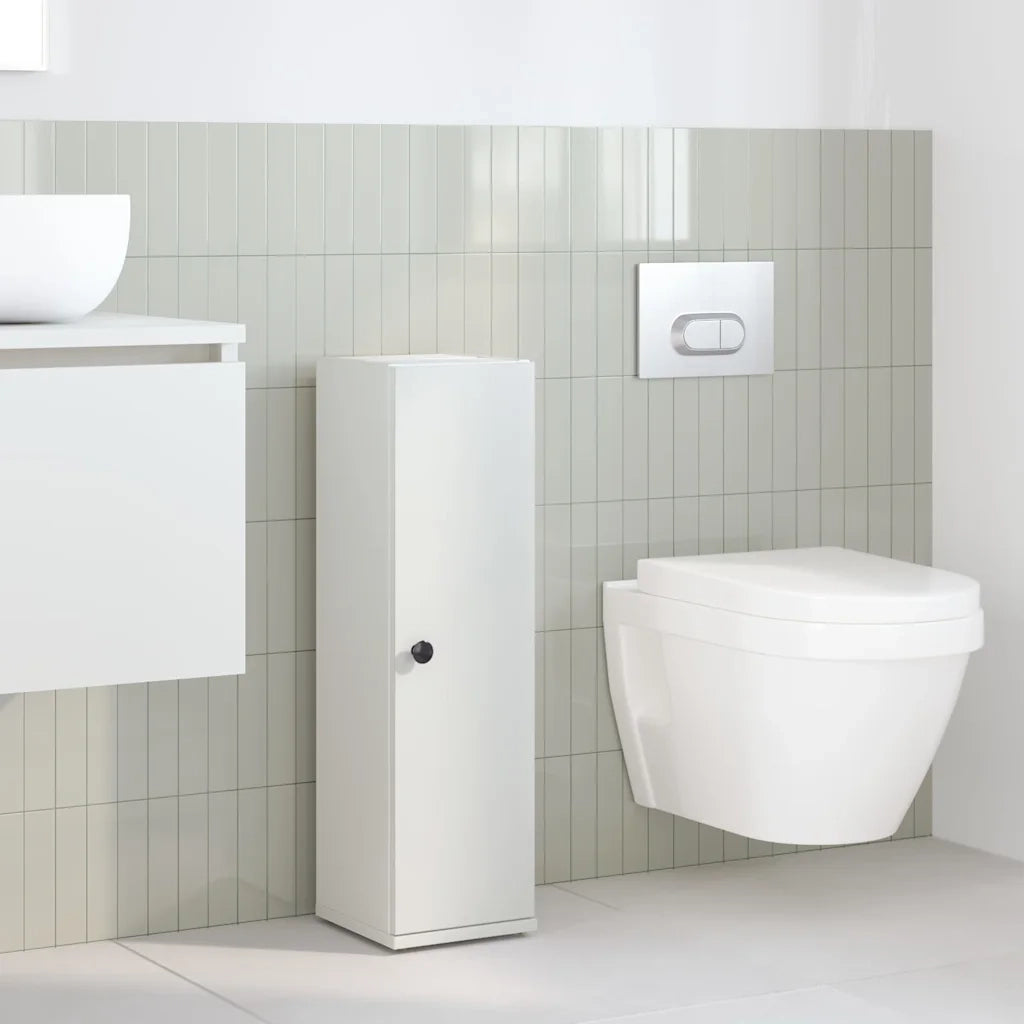 Mobile da Bagno con Portarotolo Bianco 20,5x22x72 cm 858515