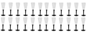 FLUTE CON BASE NERA IN CONFEZIONE DA 24 PEZZI REALIZZATI IN PLASTICA