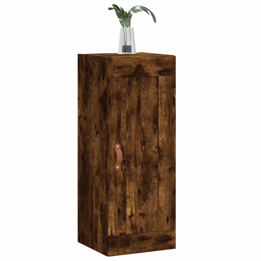 Mobile a Parete Rovere Fumo 34,5x34x90 cm in Legno Multistrato 830481
