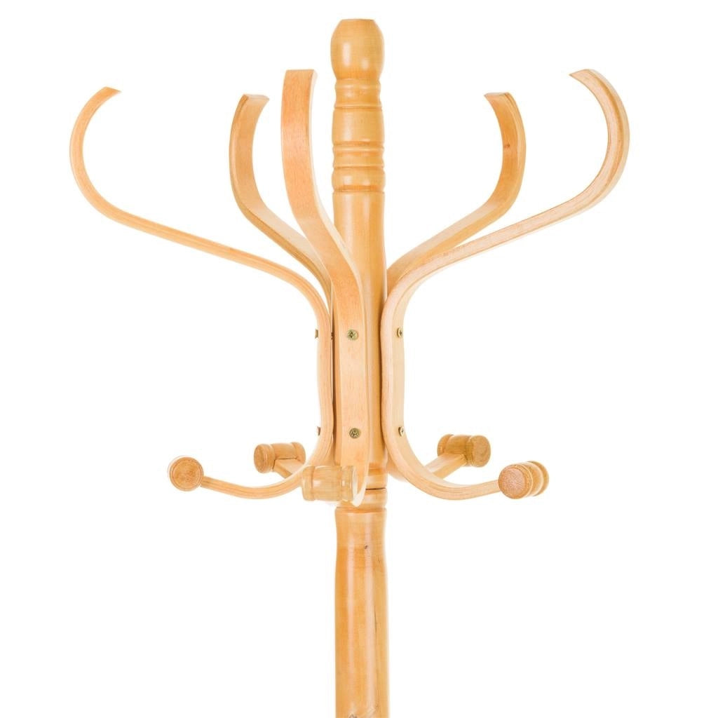 Appendiabiti da terra in legno laccato miele 45x45x182h cm