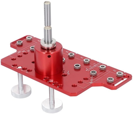 Fissimetro a due in uno per lavorazione di legno - Hardware per arredamento - Strumento per DIY - Fissimetro per legno - Fissimetro a vite - Fissimetro a cerniera