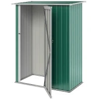 Casetta Porta Attrezzi Capanno in Acciaio Impermeabile 142x84x189cm