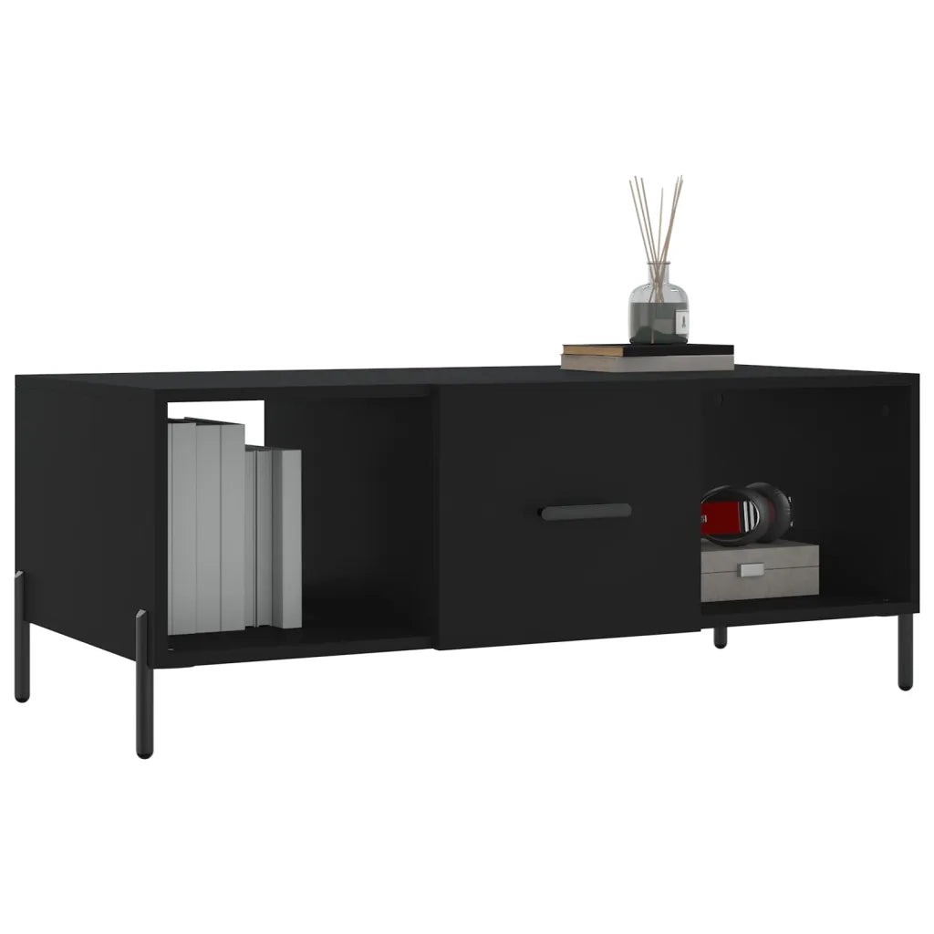 Tavolino da salotto | Tavolino da caff¨¨ | Tavolino da Soggiorno Nero 102x50x40 cm in Legno Multistrato