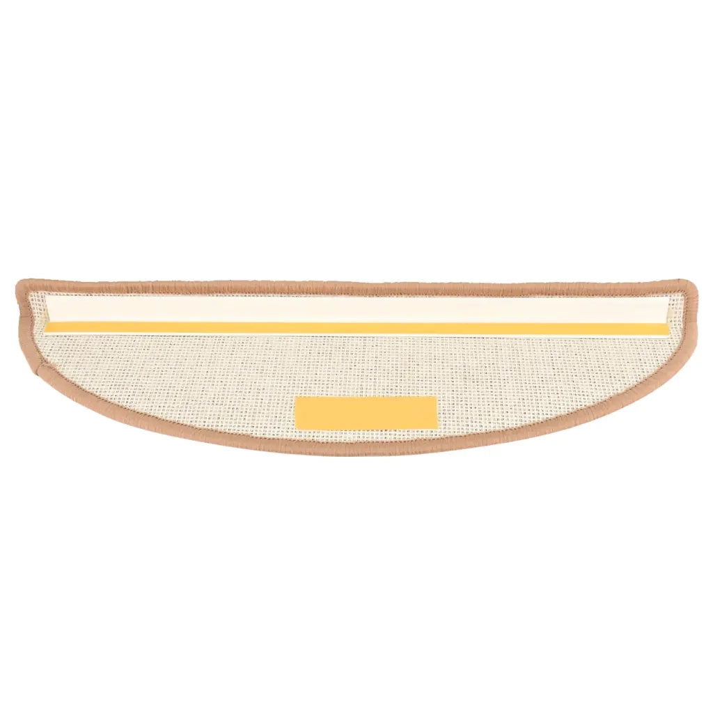 Tappetini per scale 15 pz 56x17x3 cm Marrone chiaro Semicircolari 149851