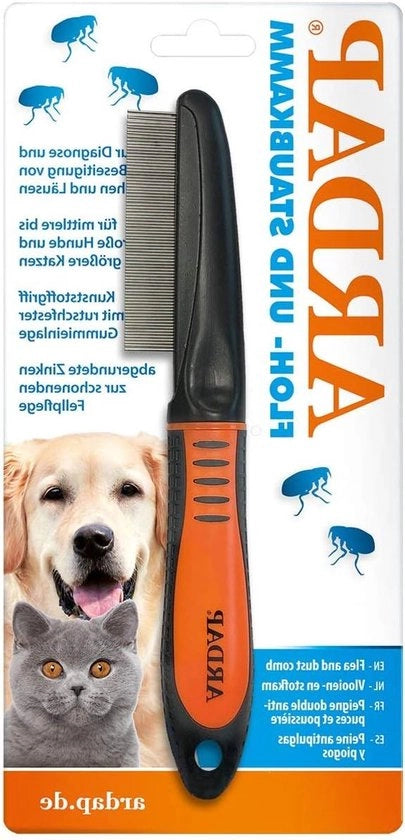 Set di Spazzola per Pulci e Pulitore per Polvere per Cani e Gatti - Effettivo contro Pulci e Pule - Lavorazione di Grooming Professionale e Gentile