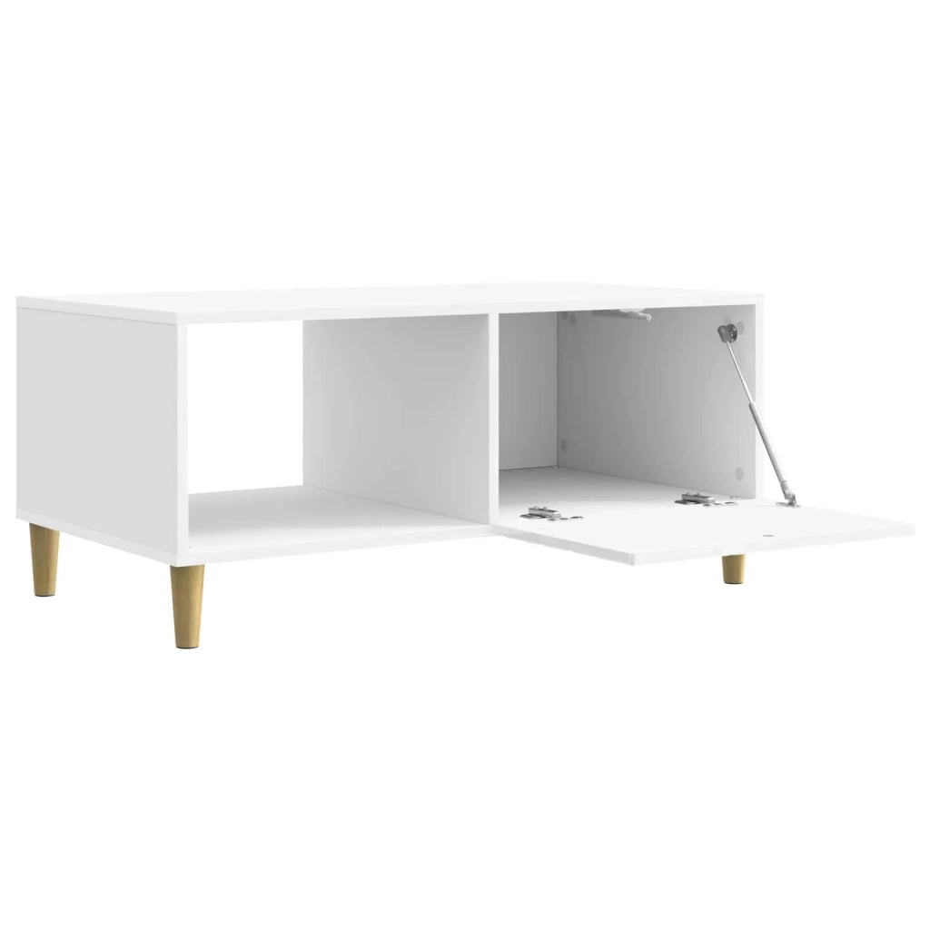 Tavolino da salotto Bianco Lucido 90 x 50 x 40 cm 895189