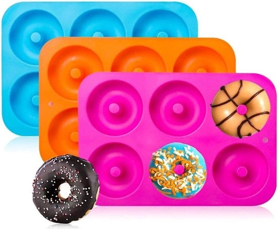Set di 3 Forme a Donut in Silicone per Biscotti e Muffins Perfetti, Resistenti al Lavastoviglie e Flessibili