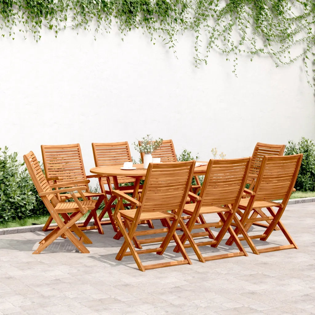 vidaXL Sedie Giardino Pieghevoli 8 pz 57x66x95cm Legno Massello Acacia