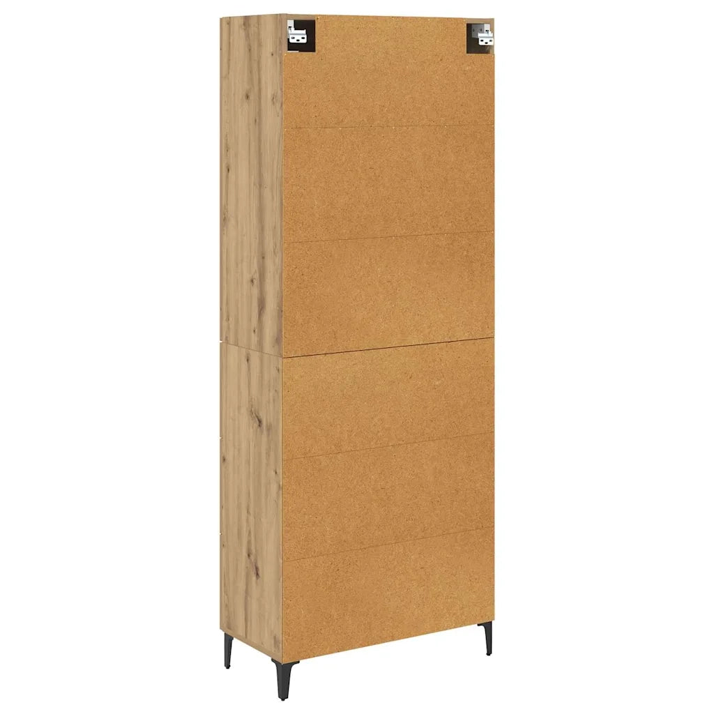 Credenza | Madia | Buffet da pranzo | Armadio da pranzo con cassetto Rovere artigianale 69,5 x 34 x 180 cm