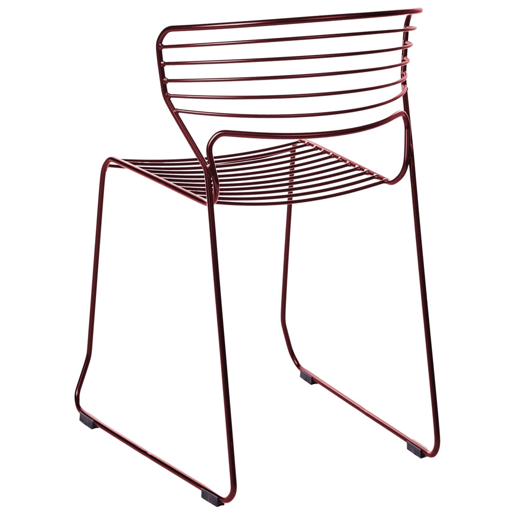 Set di 2 sedie da pranzo imbottite Design moderno Base in metallo rosso design moderno