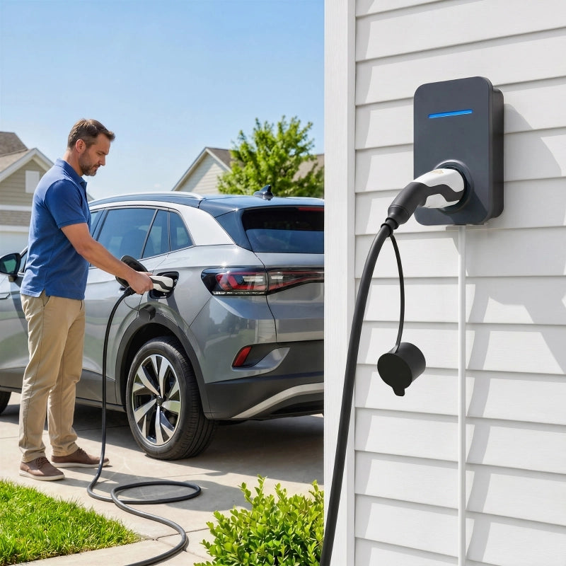 Cavo di ricarica per veicoli elettrici di tipo 2, 11 kW, 16 A, Modalit¨¤ 3, trifase, 5 m ¨C Cavo di prolunga per auto elettriche e ibride plug-in