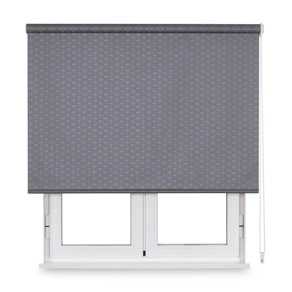 VIEWTEX Tenda a rullo traslucida Link Bright Brass Grigio 150 X 190cm - Made in Europe - 5 anni di garanzia