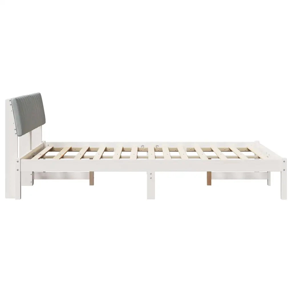 Struttura del Letto Bianco e grigio chiaro 135 x 190 cm