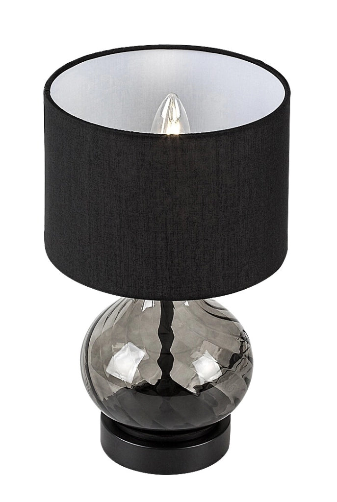 Rabalux Pirelo lampada da tavolo vetro fumé E14 25W