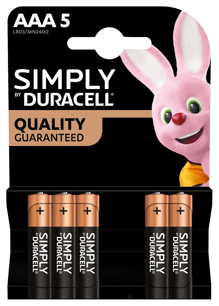 PILE 'SIMPLY' MINISTILO Blister 5 Pezzi - 10 confezioni- DURACELL