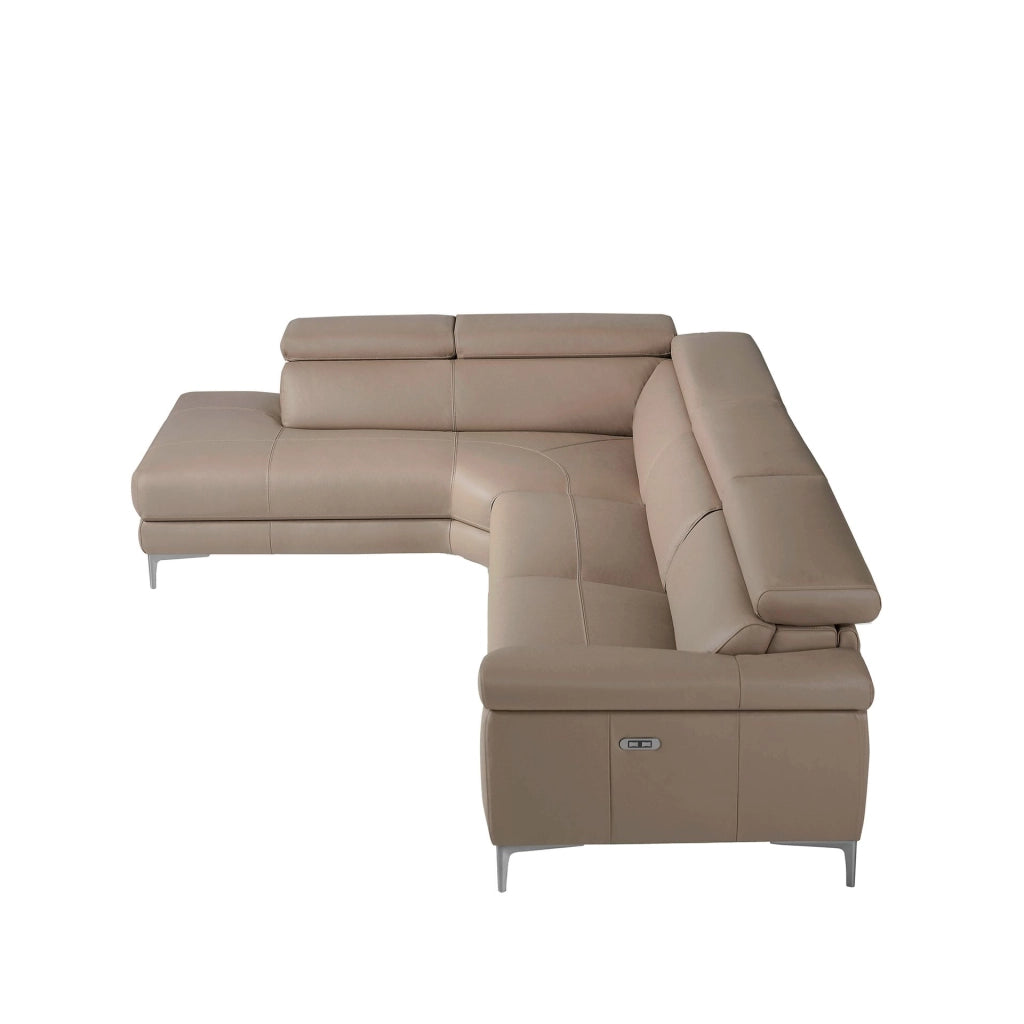 Divano relax chaise longue sinistra in pelle di visone