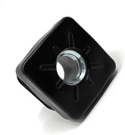 Stopper per tubo quadrato - 4 pezzi - Nero - M10 - per pavimenti vari - per mobili - per tubi 25x25 mm