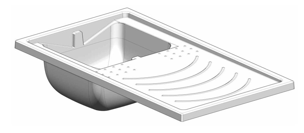 Lavatoio e Coprilavatrice in PVC 109x60x89 cm Forlani Tidy Bianco Lato Destro