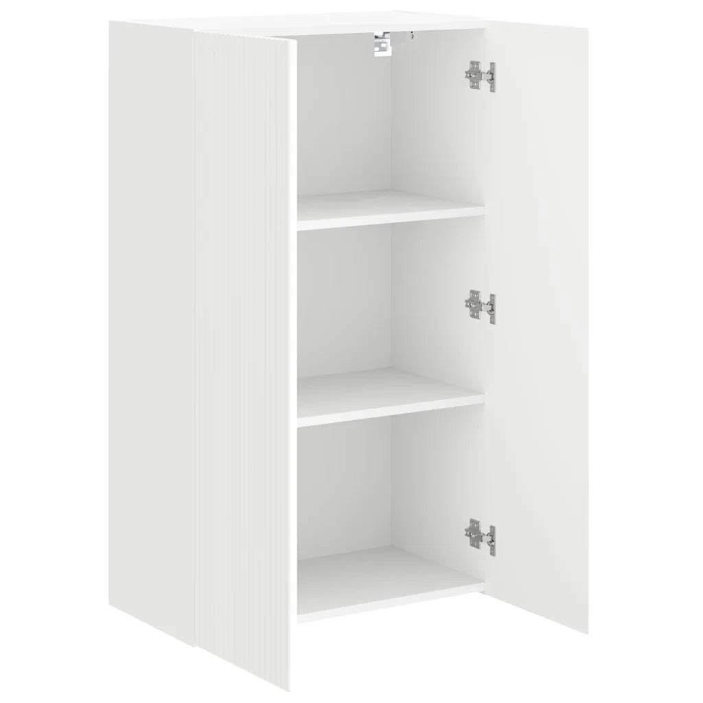 Mobile TV da parete Bianco 59,5 x 31 x 100 cm Legno multistrato