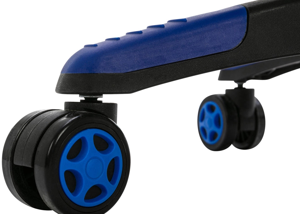 Sedia da ufficio Clovis in similpelle Nero/blu