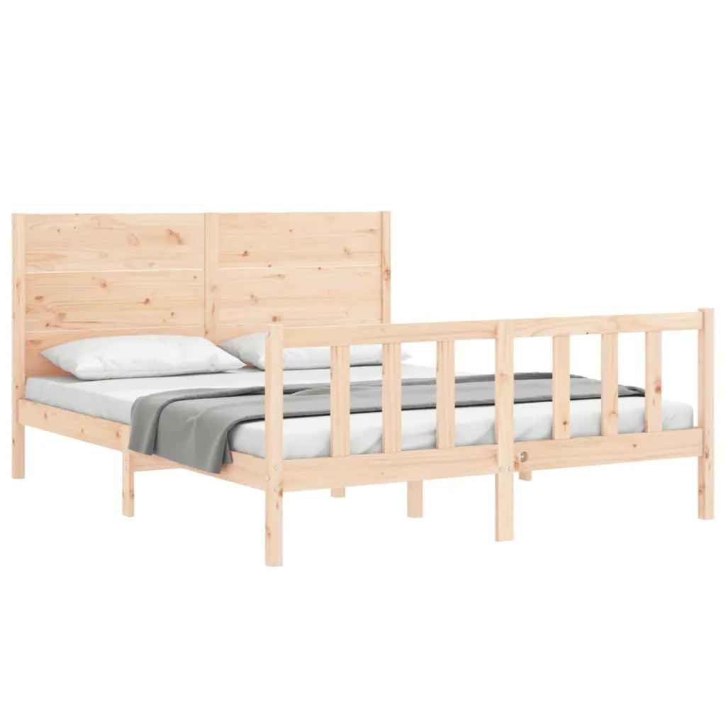 Giroletto senza Materasso 160x200 cm in Legno Massello di Pino 3192761