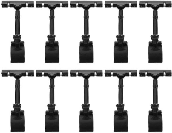 10 set di cartelle di reclamo per display dei dettagli supporti di presentazione - clip houder rotativa in acciaio inossidabile