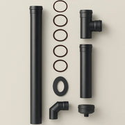 Kit facile pellet completo 11 pezzi per canale da fumo diametro 80 mm