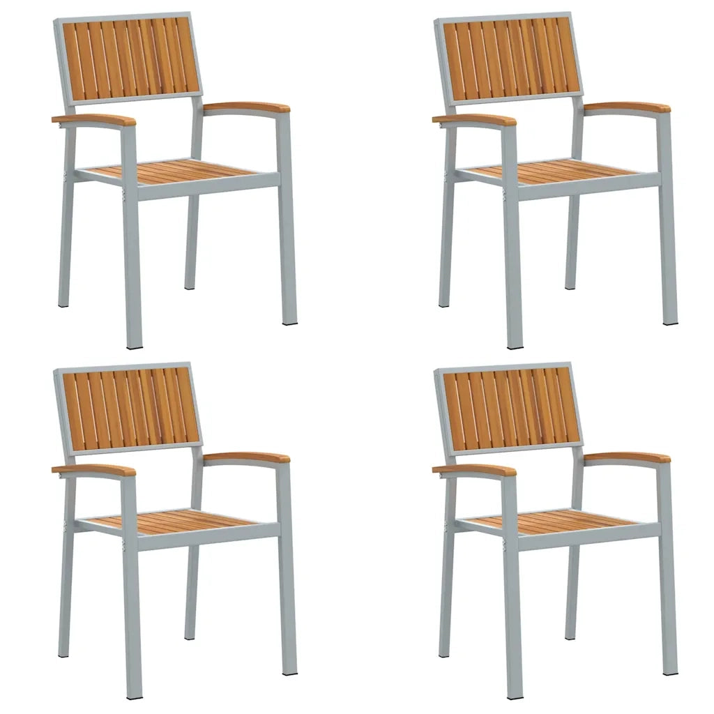 Sedia Impilabile 4 pcs Marrone 56 x 57 x 87 cm 4010629