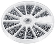 Set di Viti e Dadi da Autocontatto - 600 Pezzi - M1-M1.6 - Acciaio Inossidabile - Assortimento Viti/Dadi - Cassetto 8 x 1 cm