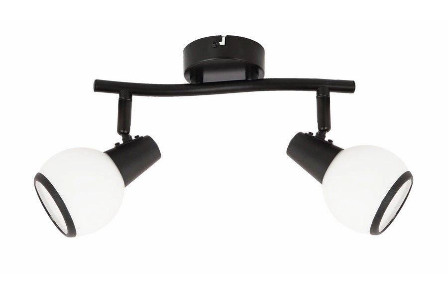 Plafoniera nera regolabile 25cm 2xE14 Reality Loris