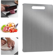 Snodo doppio in acciaio inossidabile - Piatto di cottura - Piatto in titanio - Piatto per pasta - Piatto per cottura - Piatto per impastare - Cucina (30 x 20 cm)