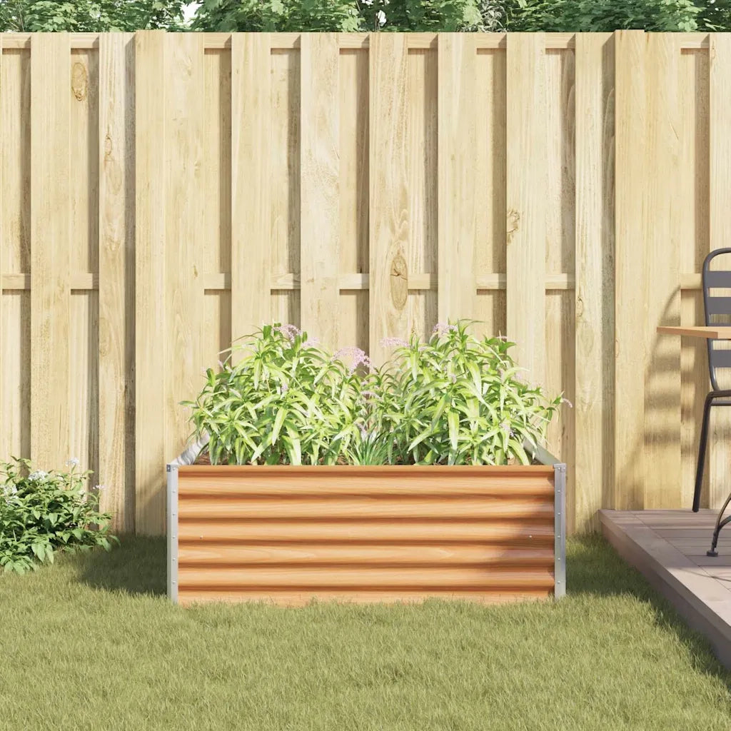 Letto rialzato da giardino 98 x 100 x 36 cm Acciaio zincato 42017358