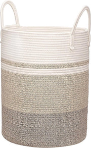 Wastino grande, grande cestino di canna con maniglie, 50 cm x 38 cm, cestino da letto, cestini per giocattoli, cestini per la biancheria, ideale per soggiorno, camera da bambini e camera da letto