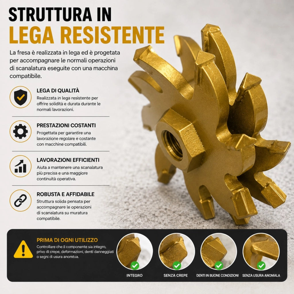 Fresa Ricambio 80 x 35 mm per Scanalatrice da Muro Colore Casuale