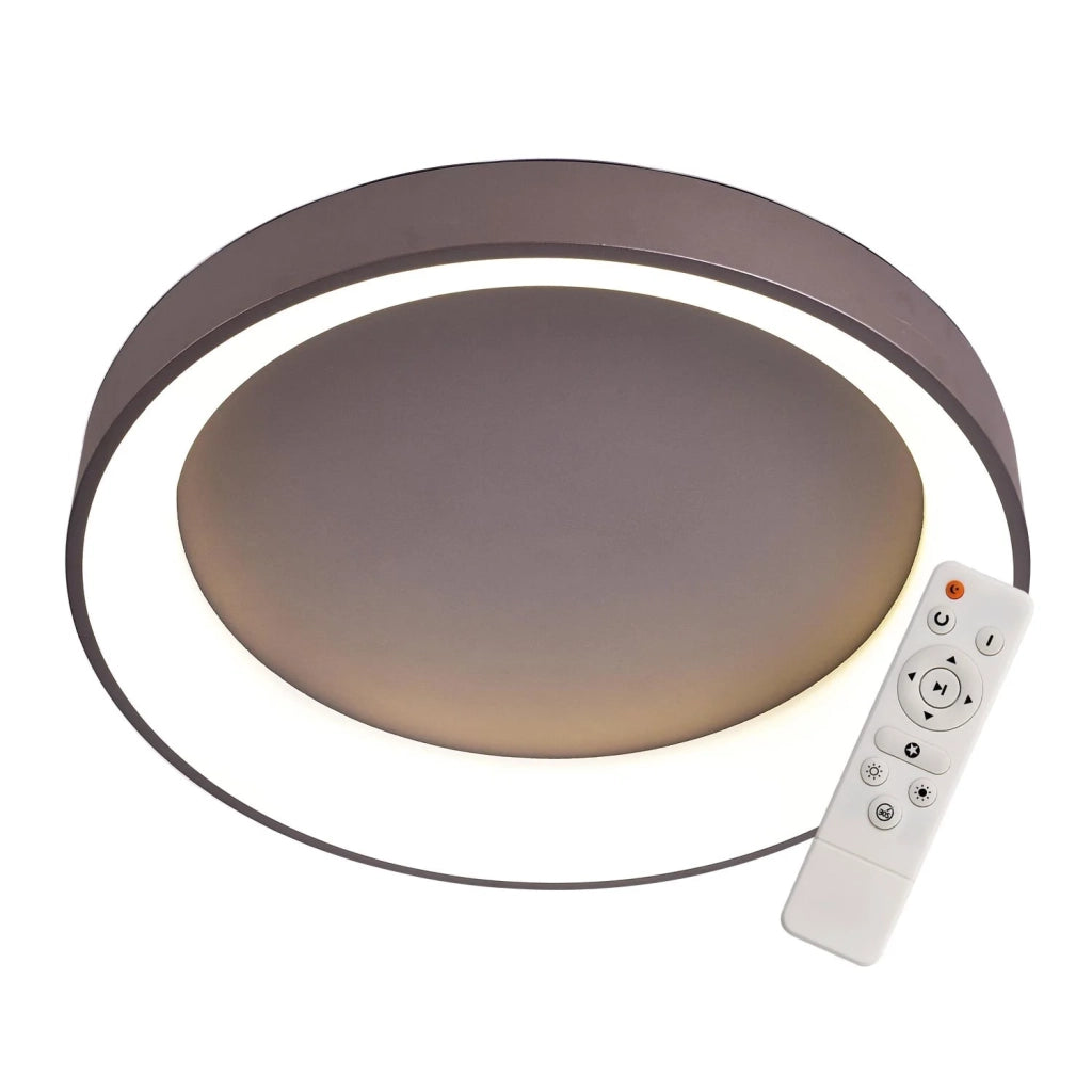LÚZETE - FELICIANO 96W LAMPADA A SOFFITTO A LED DIMMERABILE MARRONE
