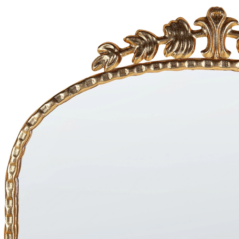 Specchio da parete in metallo dorato 51 x 114 cm Specchio decorativo da parete in stile glamour da appendere