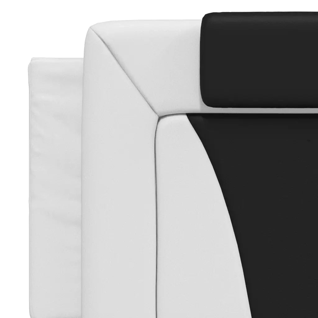 Cuscino Testiera Viana Bianco e Nero 160 cm in Similpelle CFW6928006