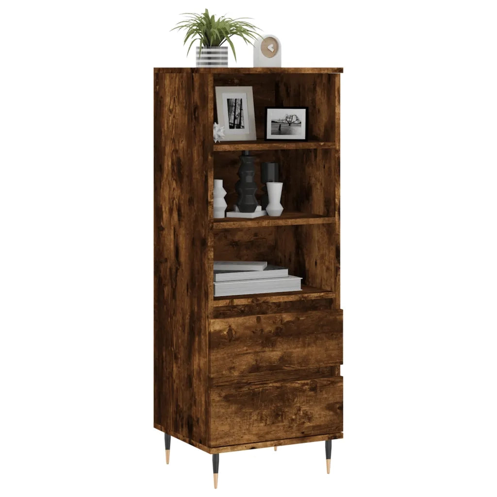 Credenza-Buffet-Armadio da cucina Rovere Fumo 40x36x110 cm in Legno Multistrato 368726