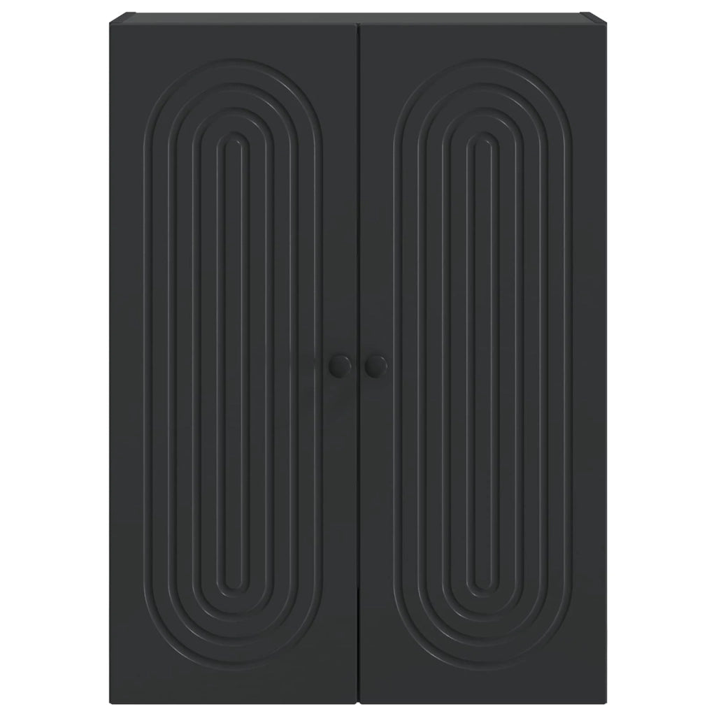 Mobiletto a muro Nero 66 x 34,5 x 90 cm Legno ingegnerizzato 898056