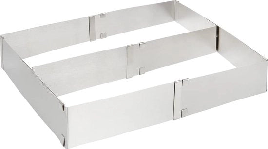 Fornello per Cucina Premium, Altezza 5 cm, Dimensioni Regolabili e Divisibili, 28,5 x 18 x 5 cm, Acciaio Inox, Argento, Modello 2023
