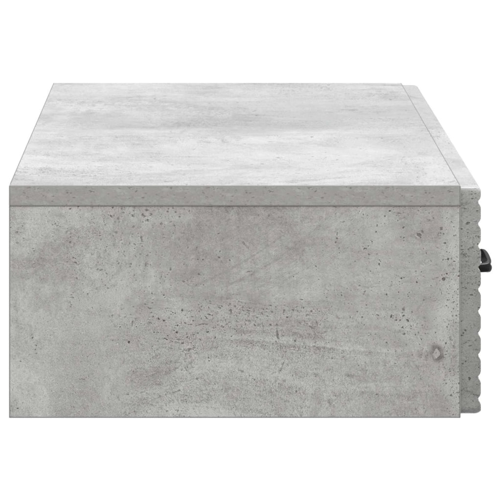 Tavolino da Parete Laterale Grigio Cemento 87,5 x 34,5 x 17 cm 898668