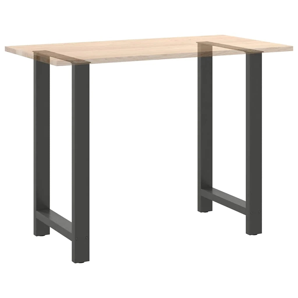 Set di 2 gambe per tavolo da bar moderno 60 x 100 cm con piedini regolabili in acciaio antracite 02_0057586